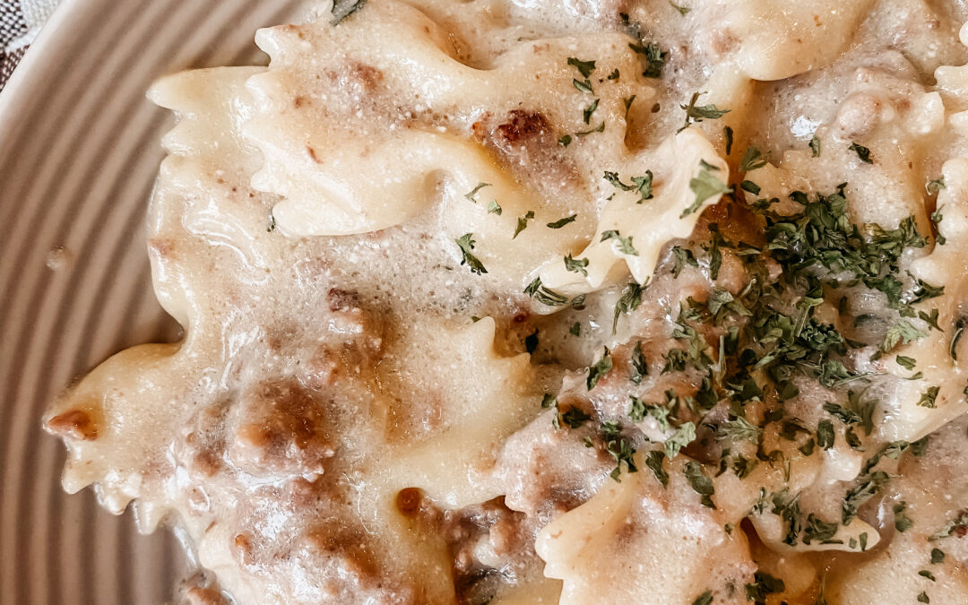 Pressure Cooker Ground Beef Stroganoff