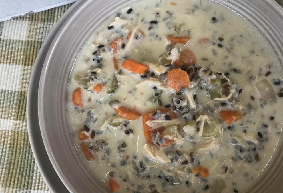 Pressure Cooker Chicken and Wild Rice Soup